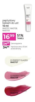 Peptydowy balsam do ust NM0707 Perfect Glazed promocja w NEONAIL & NEO MAKE UP
