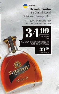 Brandy Shustov Le Grand Royal 0,5l promocja w POLOmarket