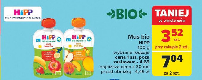 Mus owocowy jabłko-morela-brzoskwinia Hipp promocja