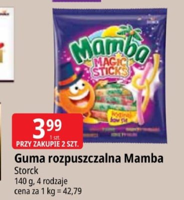 Guma rozpuszczalna Guma rozpuszczalna Mamba Storck promocja w Leclerc