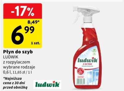Płyn do szyb Ludwik z rozpylaczem promocja w Intermarche