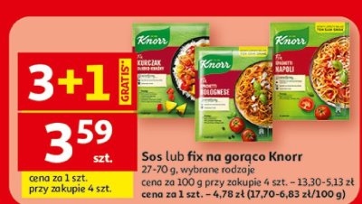 Sos lub fix na gorąco  promocja w Auchan