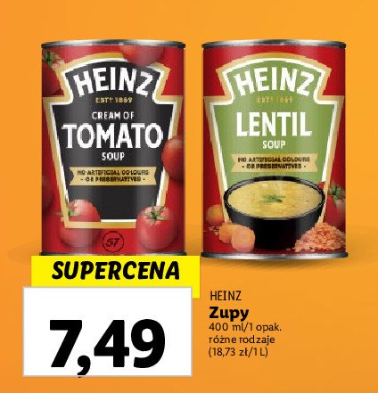 Zupa cream of tomato HEINZ SOUP promocja