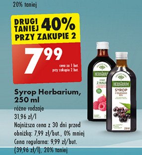 Syrop z czarnego bzu Herbarium promocja