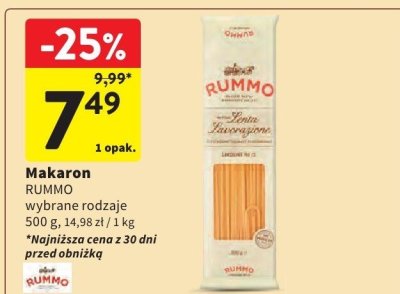 Makaron RUMMO wybrane rodzaje promocja w Intermarche
