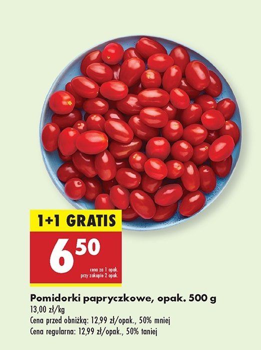 Pomidory papryczkowe czerwone promocja