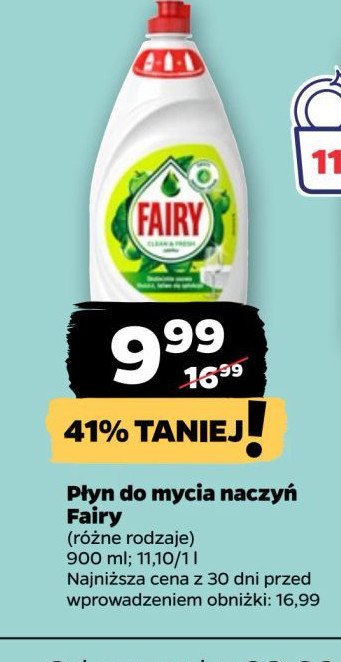 Płyn do mycia naczyń apple Fairy promocja w Netto