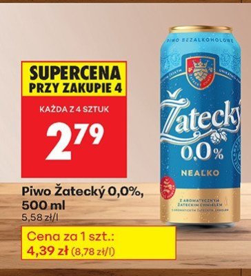 Piwo Żatecky 0,0%, 500 ml promocja w Biedronka