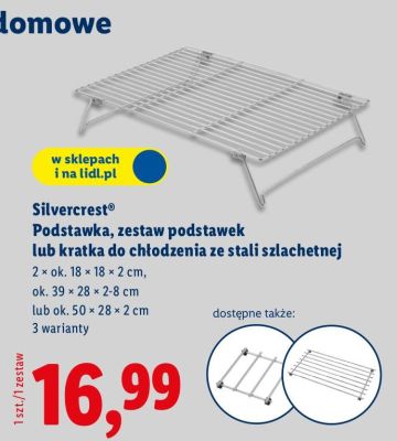 Podstawka zestaw do chłodzenia ze stali szlachetnej Silvercrest promocja w Lidl