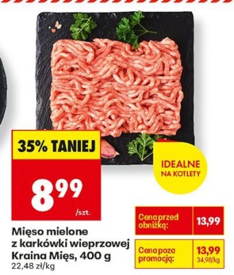 Mięso mielone z karkówki wieprzowej 400 g promocja w Biedronka