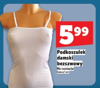 Podkoszulek damski bezszwowy promocja w TOPAZ
