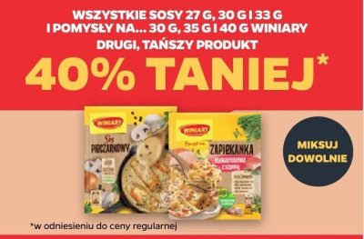 Sos Winiary drugi -40% taniej promocja w Netto