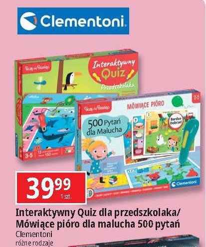 Interaktywnty quiz przedszkolaka Clementoni promocja