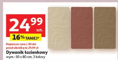 Dywanik łazienkowy 40 x 60 cm promocja w Auchan