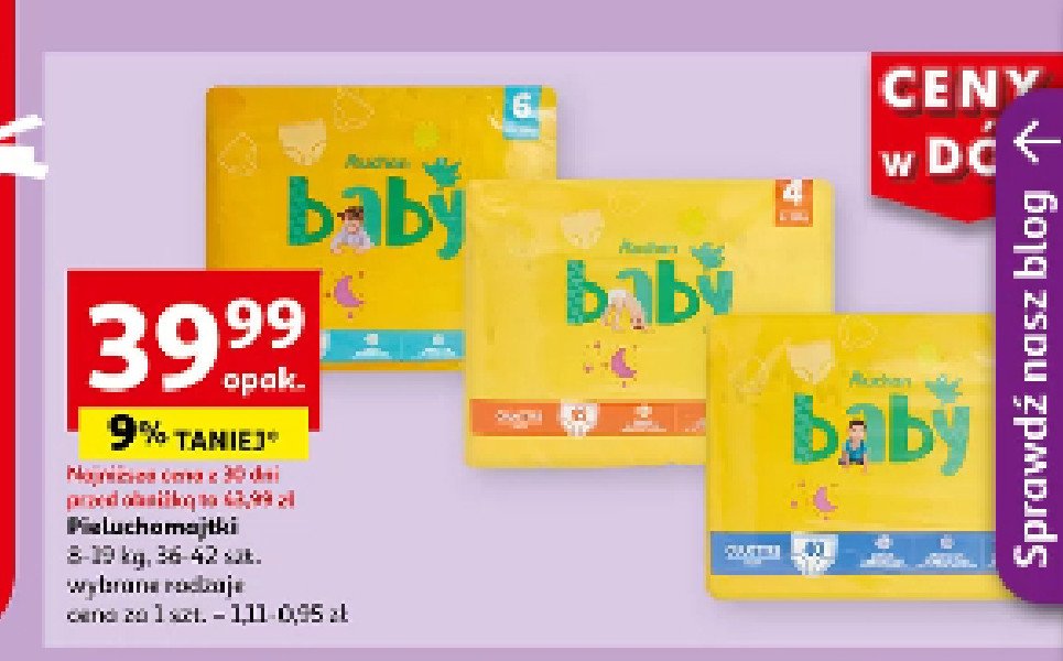 Pieluchy maxi+ 4 Auchan baby promocja
