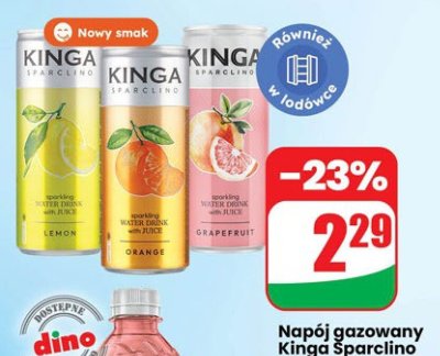 Napój gazowany Sparclino grejpfrut promocja w Dino