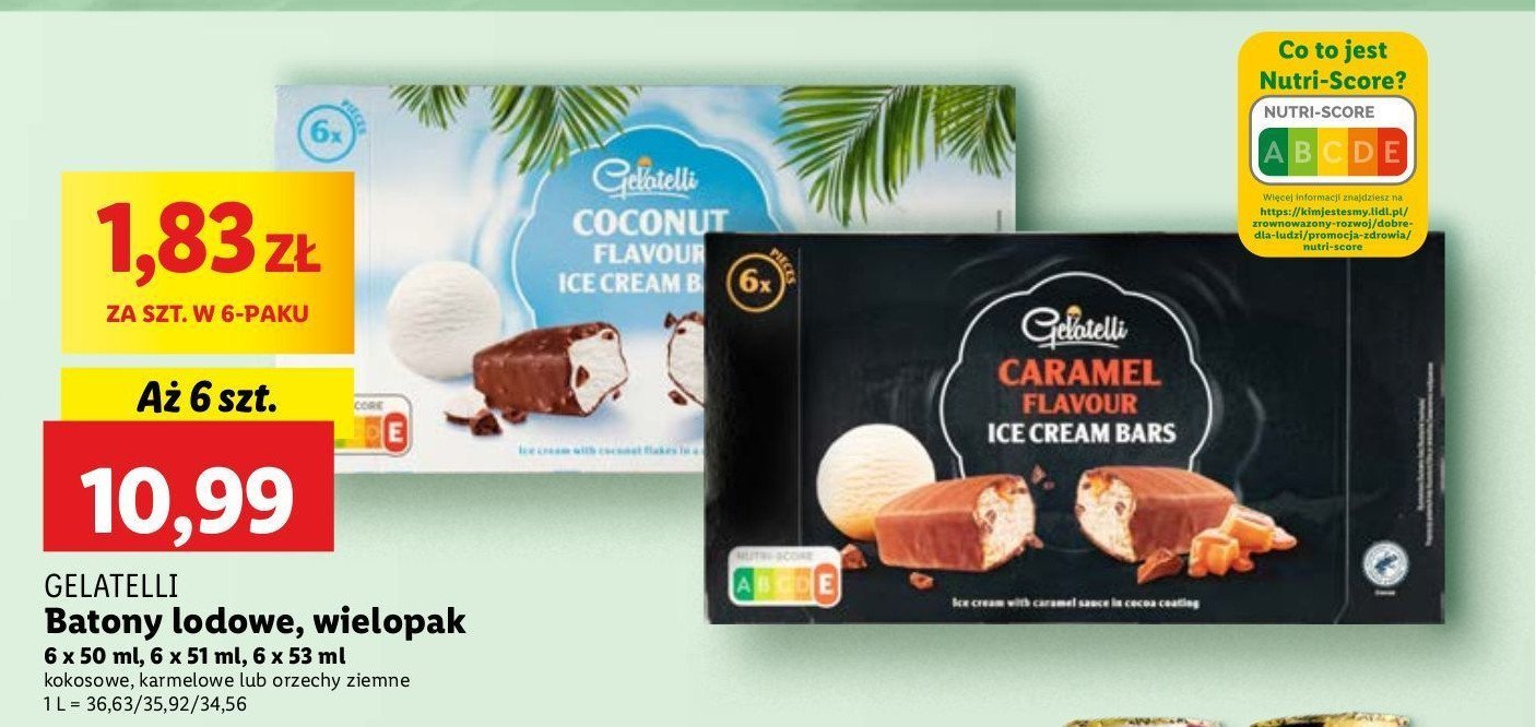 Batoniki lodowe coconut Gelatelli promocja