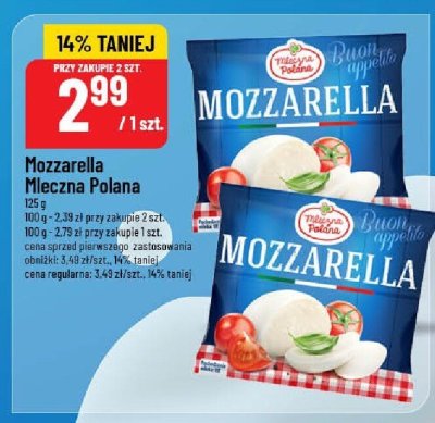 Mozzarella Mleczna Polana promocja w POLOmarket