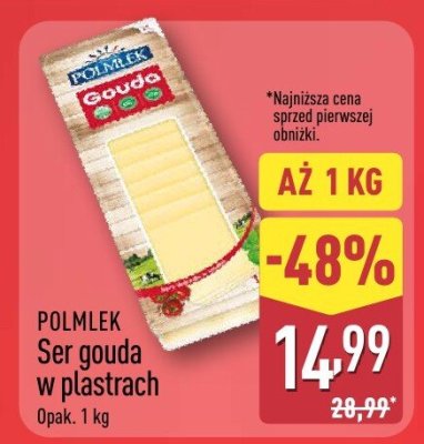 Ser gouda w plastrach promocja w Aldi