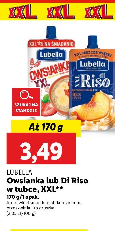 Owsianka jabłko-cynamon Lubella promocja w Lidl