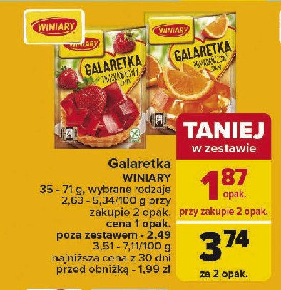 Galaretka pomarańczowa Winiary galaretka promocja