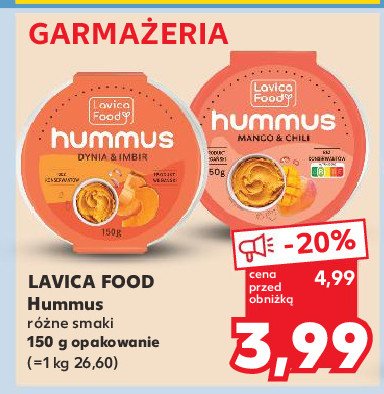 Hummus dynia i imbir promocja