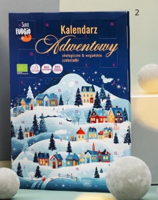 Kalendarz adwentowy z ekologicznymi i wegańskimi czekoladkami promocja w Rossmann