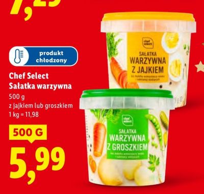 Sałatka warzywna z groszkiem Chef Select promocja w Lidl