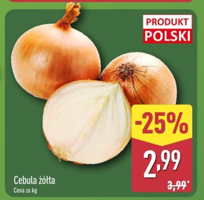 Cebula żółta Świeże jesz promocja w Aldi