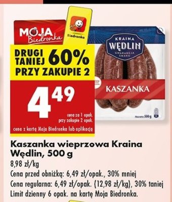 Kaszanka wieprzowa Kraina wędlin promocja