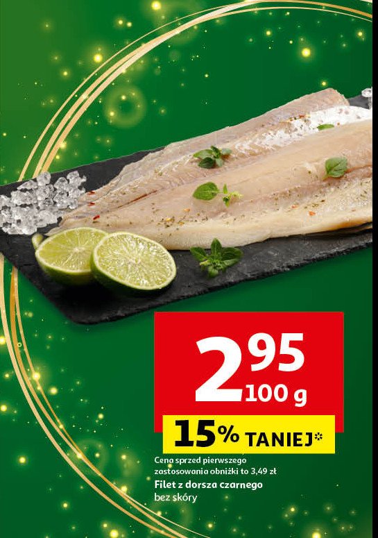 Dorsz czarny filet bez skóry promocja w Auchan