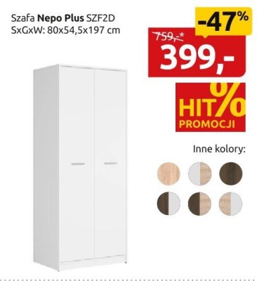 Szafa Nepo Plus SZFZD promocja w Black Red White