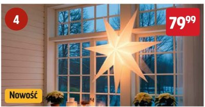 Biała gwiazda adwentowa Ø75 cm E14 promocja w Jula