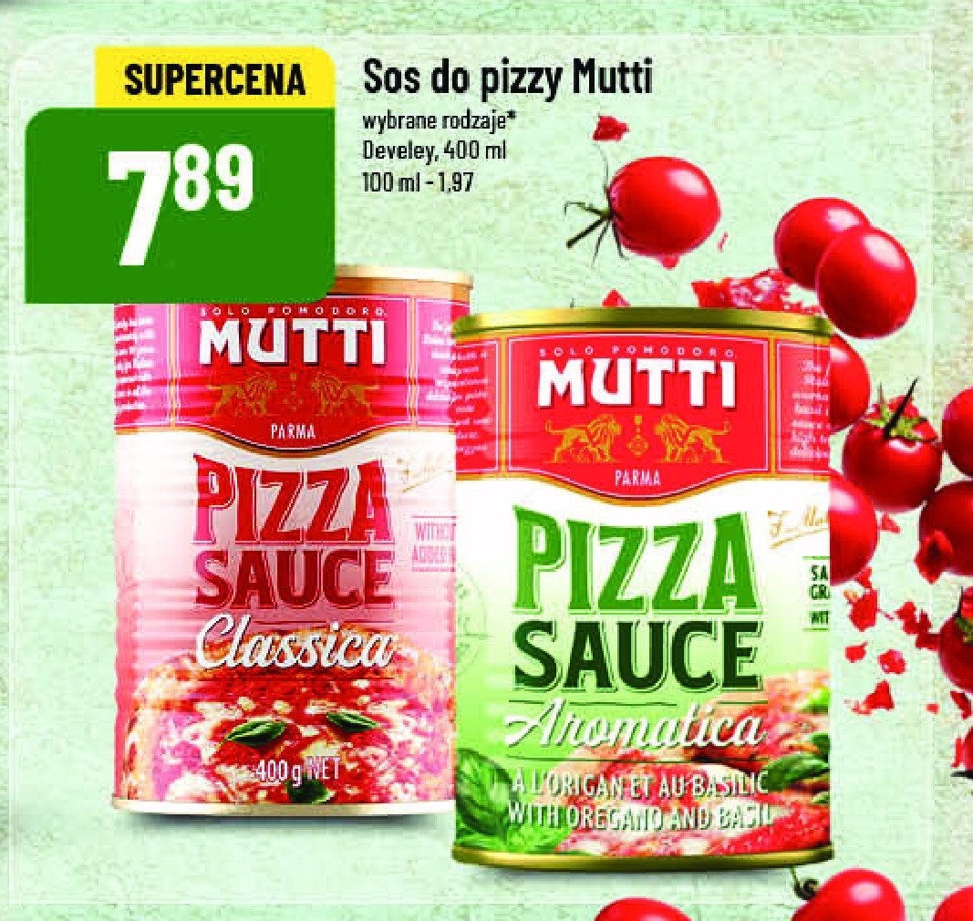 Sos do pizzy z przyprawami Mutti promocja w POLOmarket