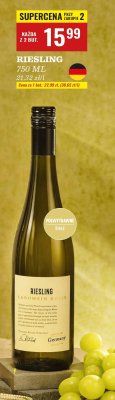 Wino RIESLING białe półwytrawne promocja w Biedronka