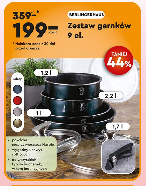 Zestaw garnków metallic Berlinger haus promocja