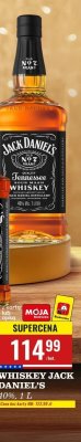 Whisky Jack Daniel's 40% 1 l promocja w Biedronka