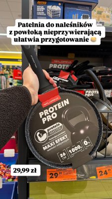 Patelnia do naleśników Protein Pro z powłoką nieprzywierającą 26cm promocja w Biedronka