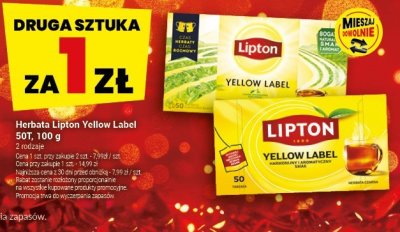 Herbata Lipton Yellow Label 50T, 100 g promocja w Twój Market