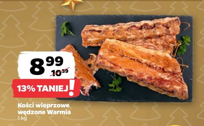 Kości wieprzowe wędzone Warmia promocja w Netto