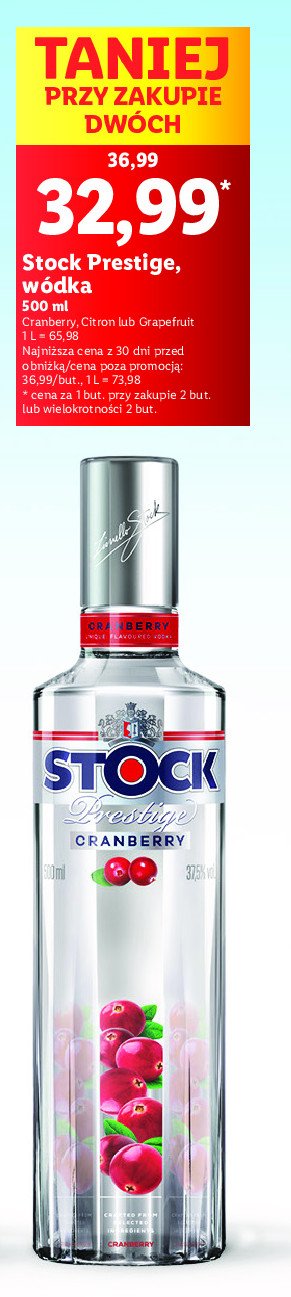 Wódka Stock prestige cranberry promocja