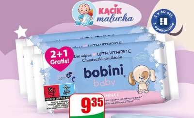 Chusteczki nawilżane z witaminą E  promocja w Dino