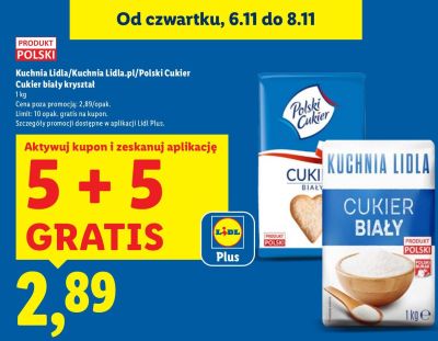 Cukier biały krystaliczny Kuchnia Lidla / Kuchnia Lidla.pl / Polski Cukier promocja w Lidl