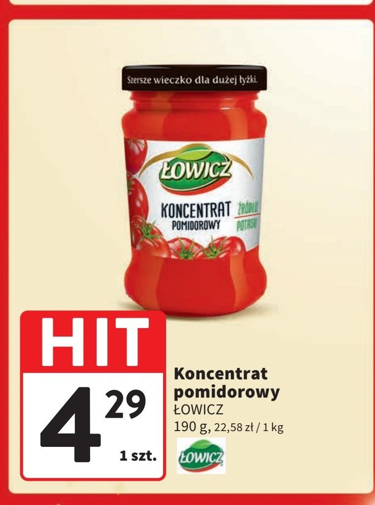 Koncentrat pomidorowy Łowicz promocja w Intermarche