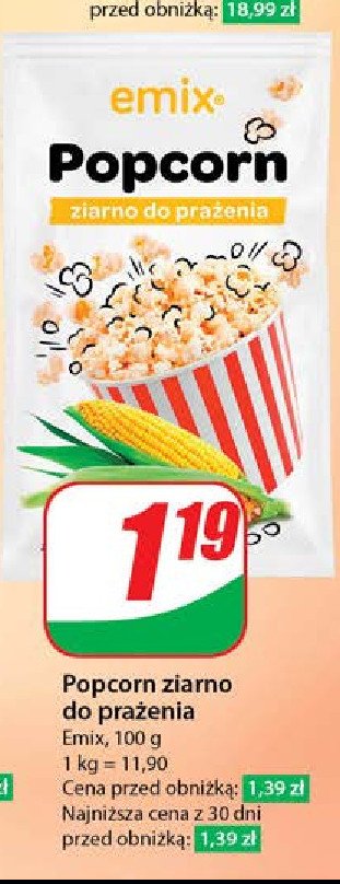 Popcorn ziarno do pra偶enia Emix promocja