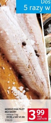 Morszczuk filet bez skóry mrożony promocja w Selgros