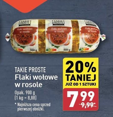 Flaki wołowe w rosole Takie proste promocja w Aldi