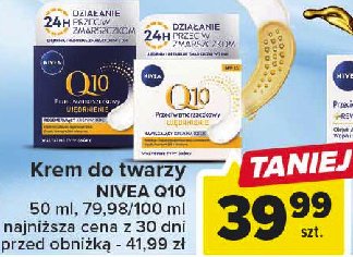 Krem do twarzy przeciwzmarszczkowy ujędrniający na noc Nivea q10 promocja