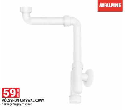 Półsyfon umywalkowy McAlpine oszczędzający miejsce promocja w Merkury Market