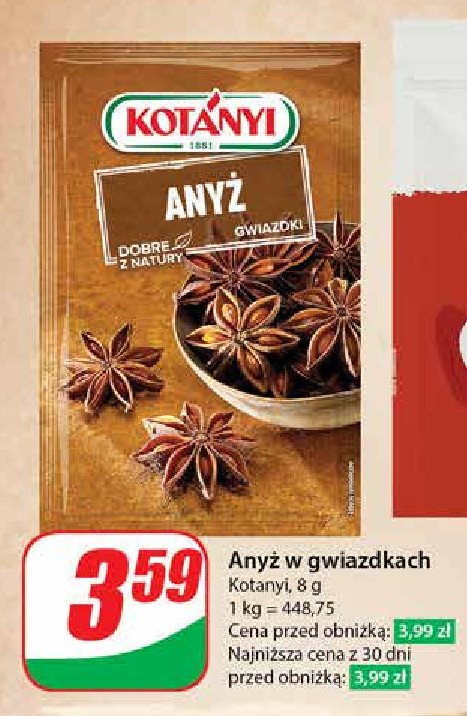 Anyż w gwiazdkach Kotanyi promocja w Dino